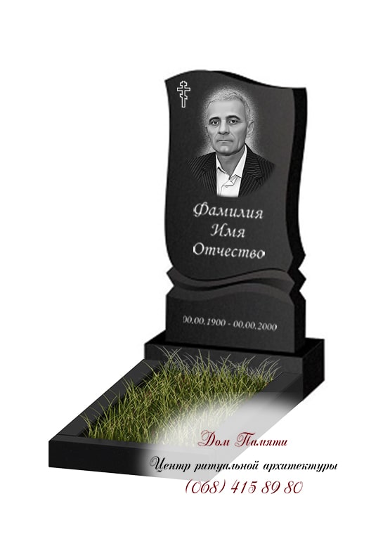 Вертикальная модель памятника из гранита - ВЕРТ138