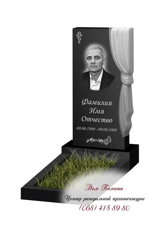 Вертикальная модель памятника из гранита - ВЕРТ142