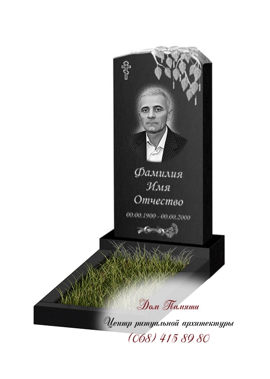 Вертикальная модель памятника из гранита - ВЕРТ155