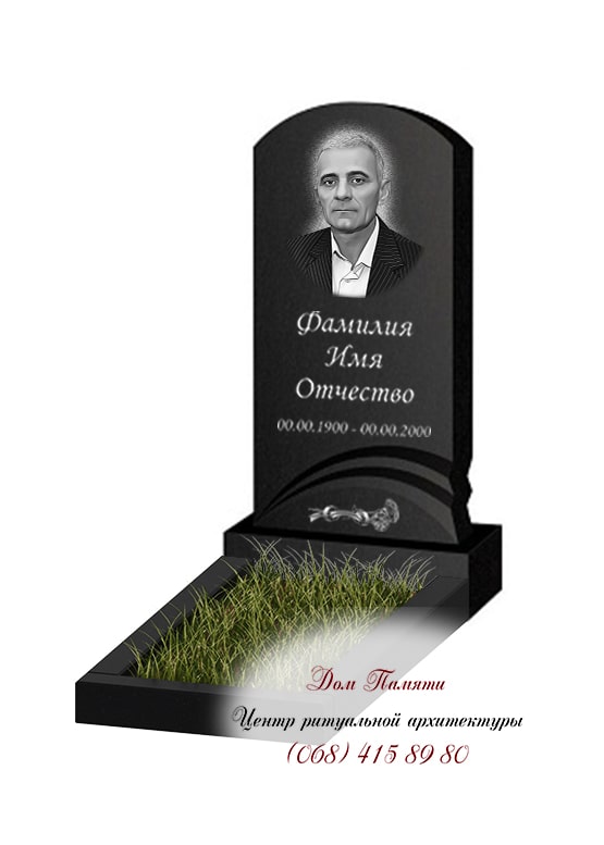 Вертикальная модель памятника из гранита - ВЕРТ163