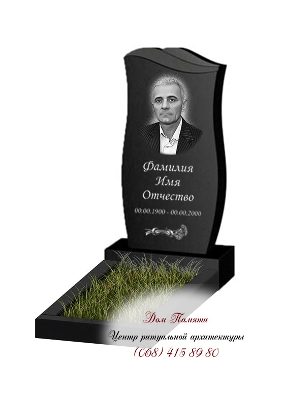 Вертикальная модель памятника из гранита - ВЕРТ177