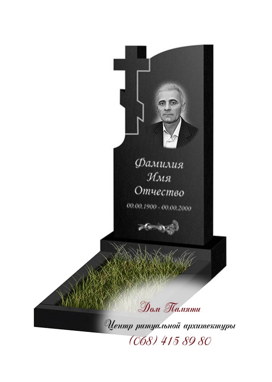 Вертикальная модель памятника из гранита - ВЕРТ180