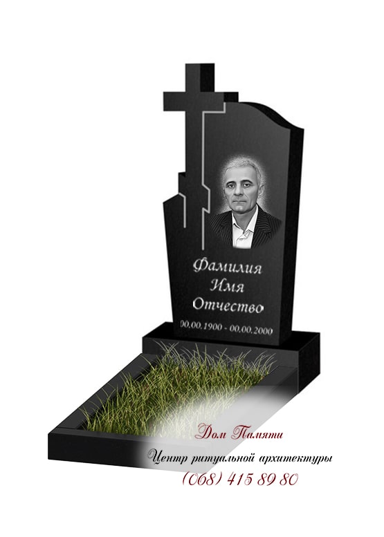 Вертикальная модель памятника из гранита - ВЕРТ181