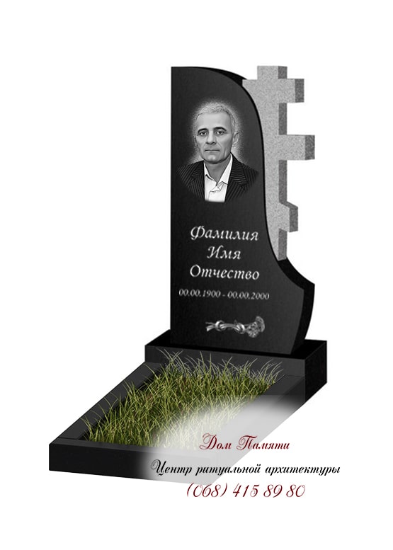 Вертикальная модель памятника из гранита - ВЕРТ187