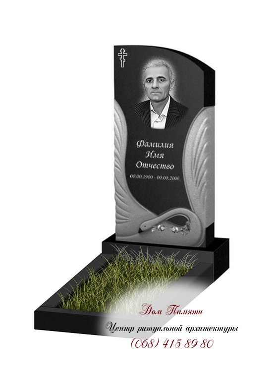 Вертикальная модель памятника из гранита - ВЕРТ195