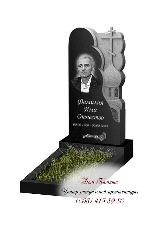 Вертикальная модель памятника из гранита - ВЕРТ202