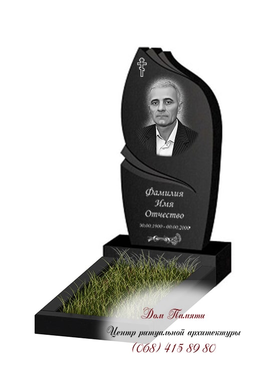 Вертикальная модель памятника из гранита - ВЕРТ211
