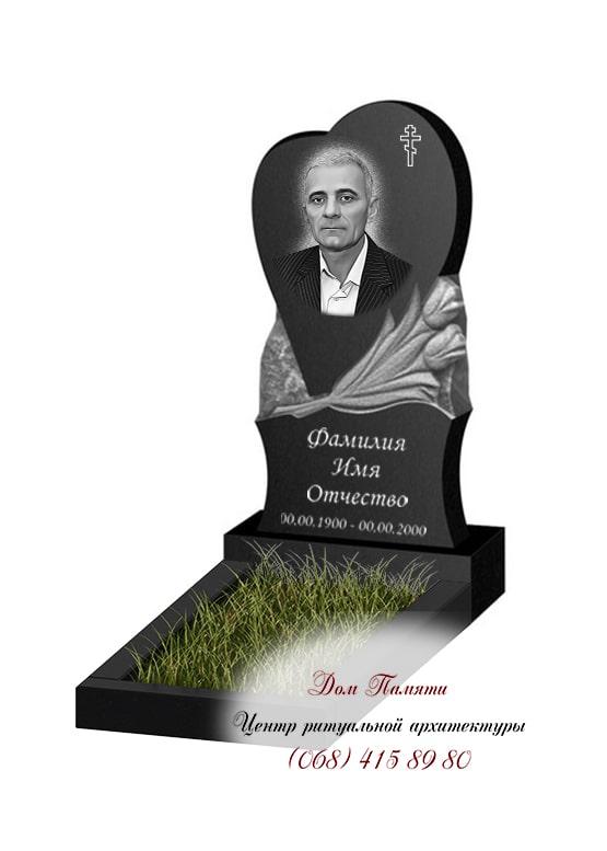 Вертикальная модель памятника из гранита - ВЕРТ233