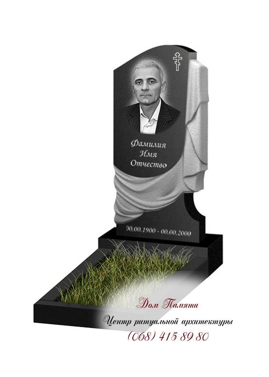 Вертикальная модель памятника из гранита - ВЕРТ239