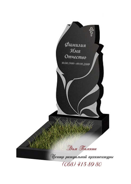 Вертикальная модель памятника из гранита - ВЕРТ245
