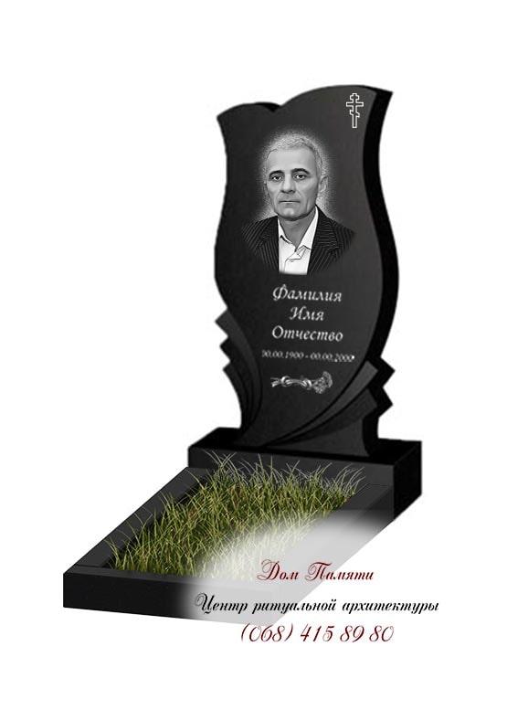 Вертикальная модель памятника из гранита - ВЕРТ264