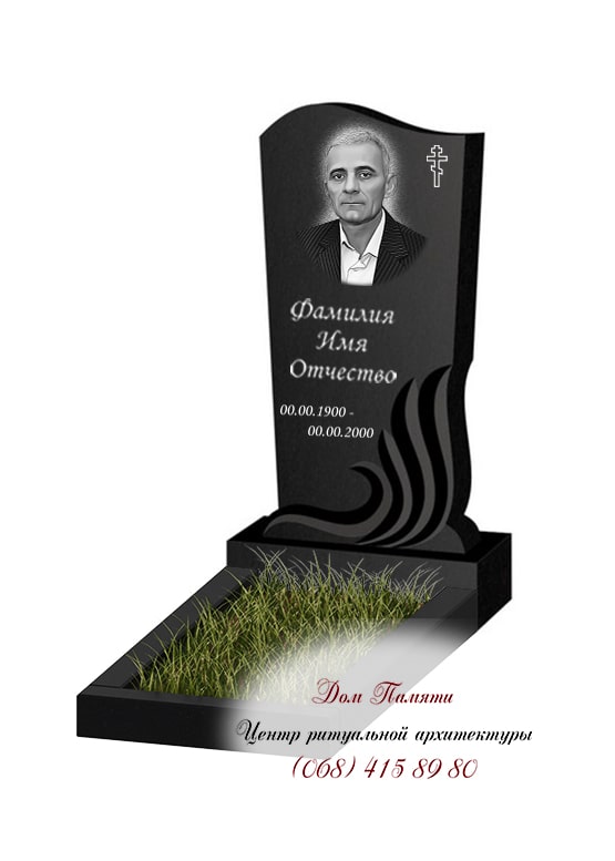 Вертикальная модель памятника из гранита - ВЕРТ267