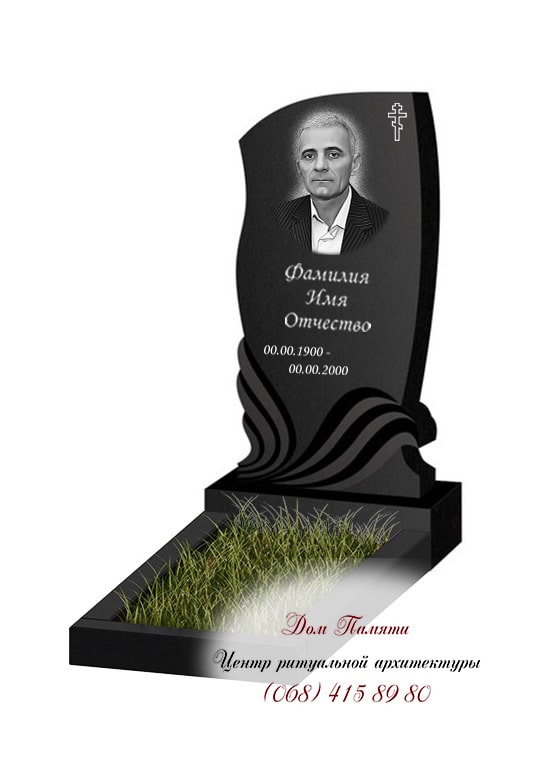 Вертикальная модель памятника из гранита - ВЕРТ270