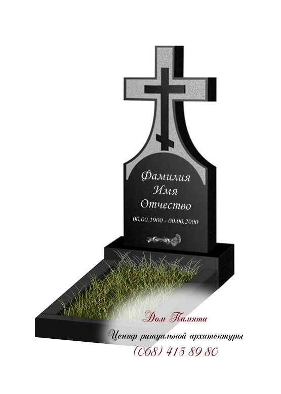 Вертикальная модель памятника из гранита - ВЕРТ276