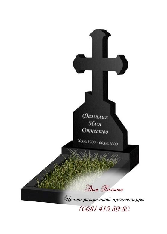 Вертикальная модель памятника из гранита - ВЕРТ283