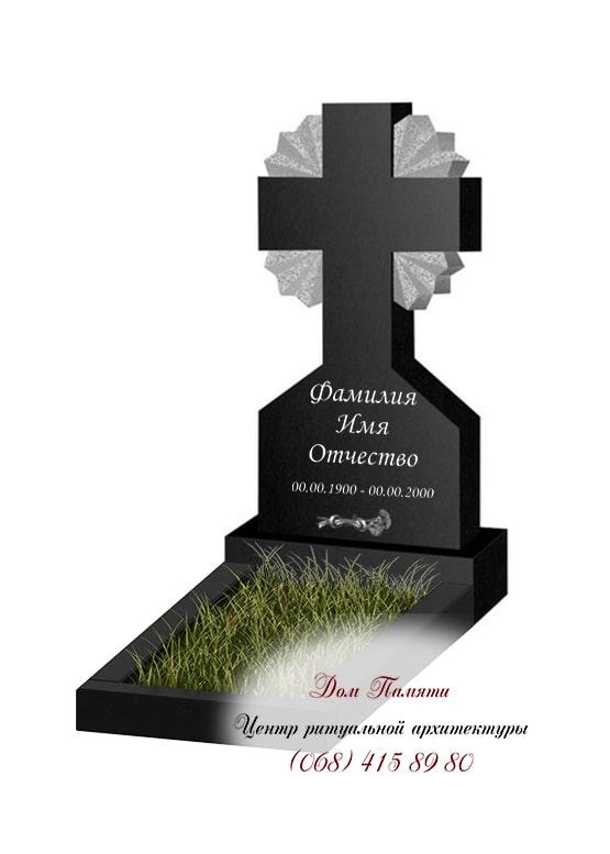 Вертикальная модель памятника из гранита - ВЕРТ284