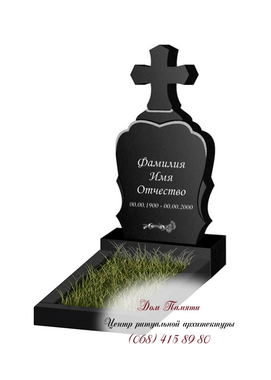 Вертикальная модель памятника из гранита - ВЕРТ286
