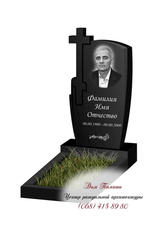 Вертикальная модель памятника из гранита - ВЕРТ289