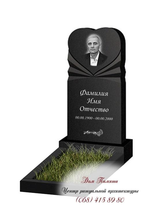 Вертикальная модель памятника из гранита - ВЕРТ297