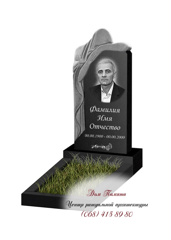 Вертикальная модель памятника из гранита - ВЕРТ303