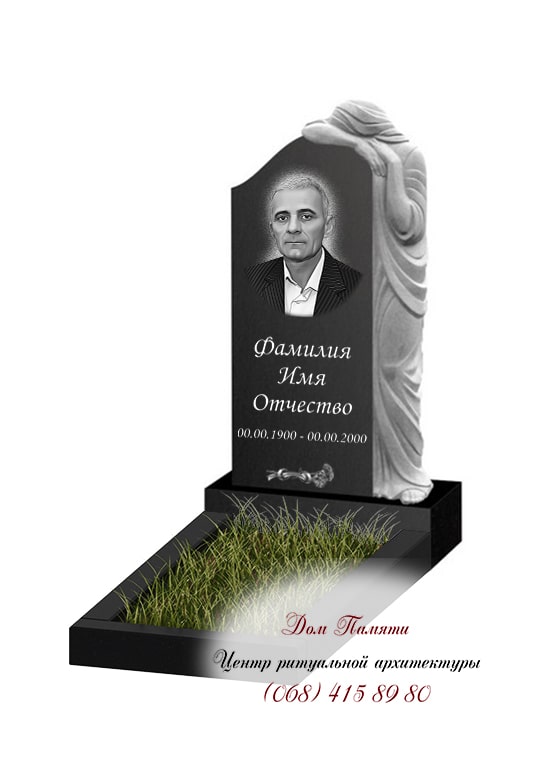Вертикальная модель памятника из гранита - ВЕРТ304