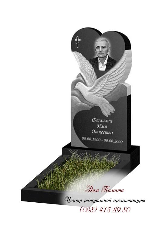 Вертикальная модель памятника из гранита - ВЕРТ310