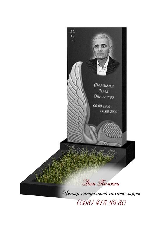 Вертикальная модель памятника из гранита - ВЕРТ315