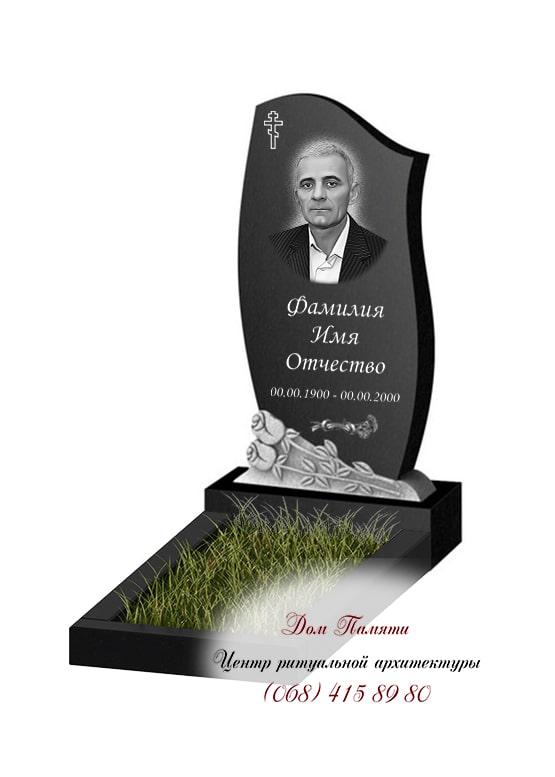 Вертикальная модель памятника из гранита - ВЕРТ320