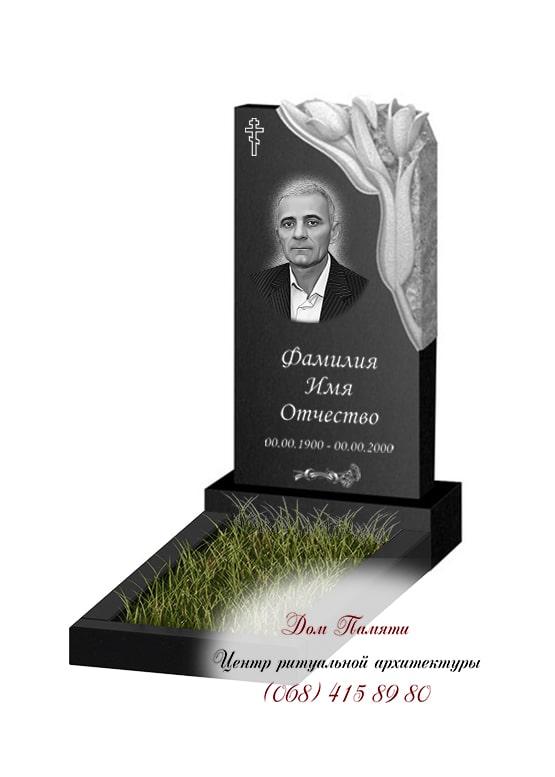 Вертикальная модель памятника из гранита - ВЕРТ322