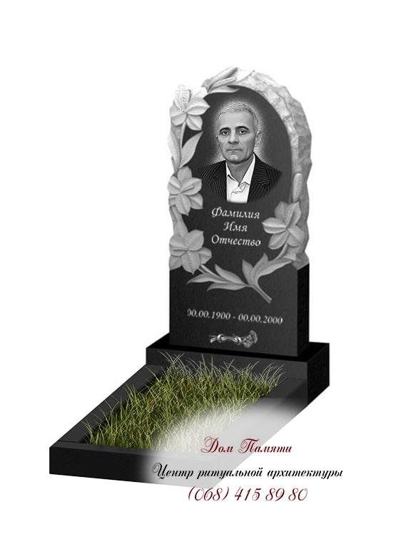 Вертикальная модель памятника из гранита - ВЕРТ323