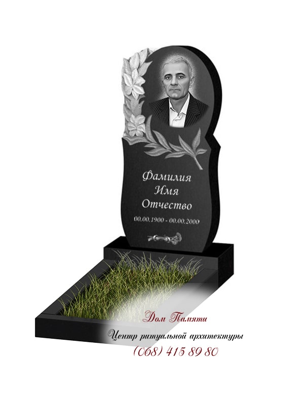 Вертикальная модель памятника из гранита - ВЕРТ327