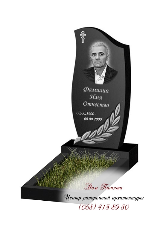 Вертикальная модель памятника из гранита - ВЕРТ347