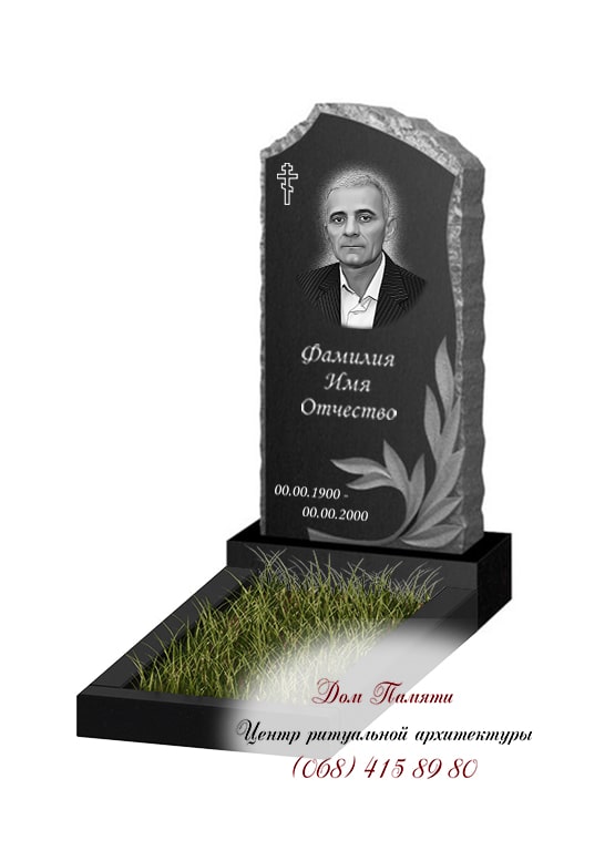 Вертикальная модель памятника из гранита - ВЕРТ350
