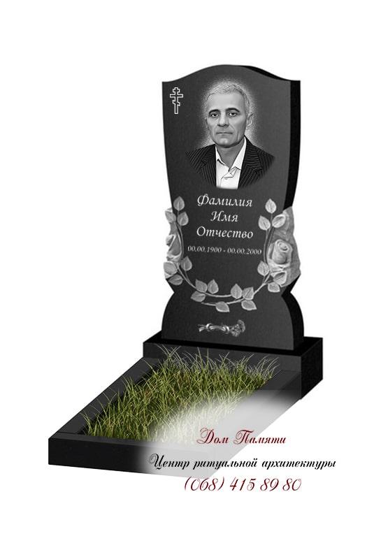Вертикальная модель памятника из гранита - ВЕРТ375