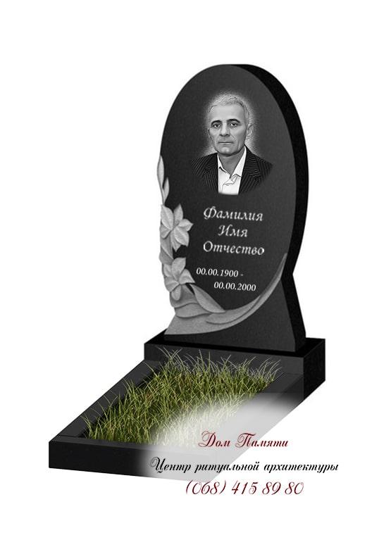 Вертикальная модель памятника из гранита - ВЕРТ380