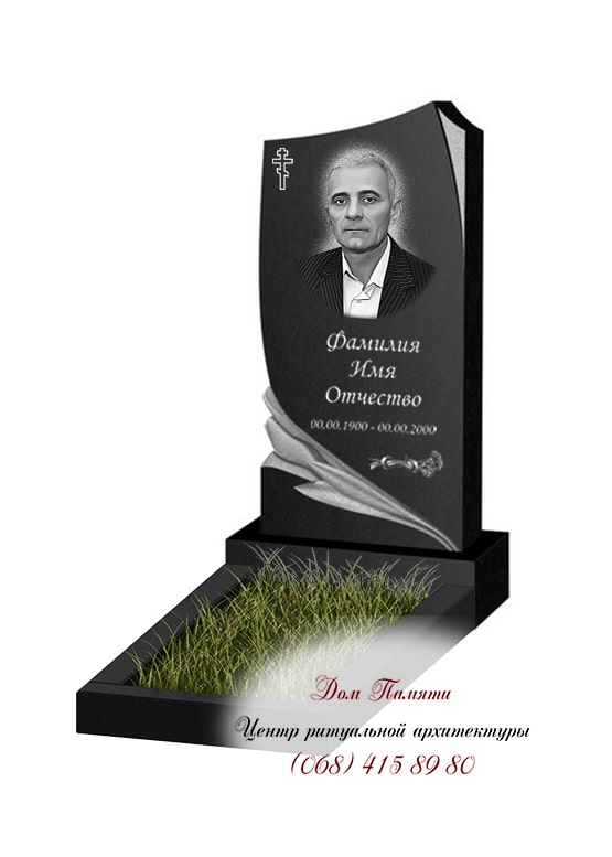 Вертикальная модель памятника из гранита - ВЕРТ384