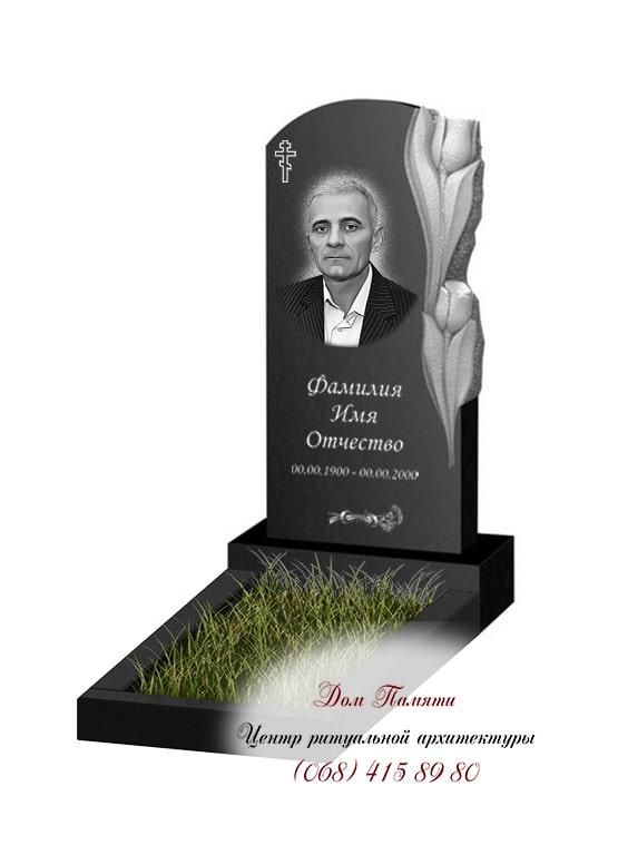 Вертикальная модель памятника из гранита - ВЕРТ385