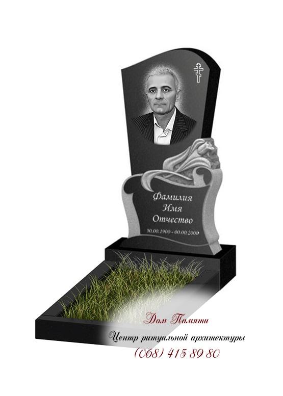 Вертикальная модель памятника из гранита - ВЕРТ386