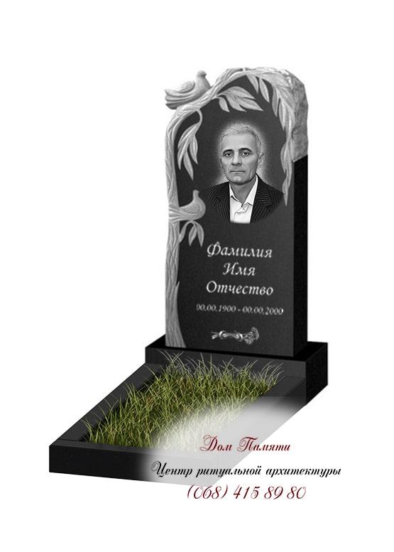 Вертикальная модель памятника из гранита - ВЕРТ387