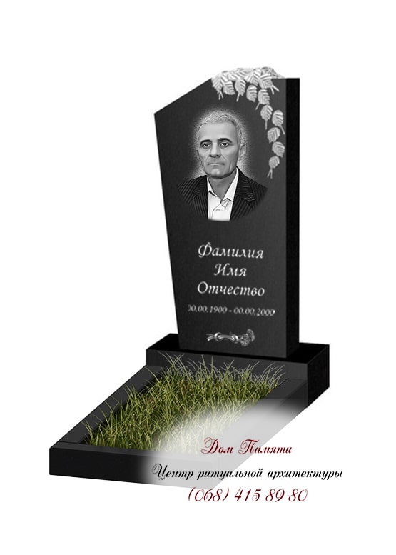 Вертикальная модель памятника из гранита - ВЕРТ388