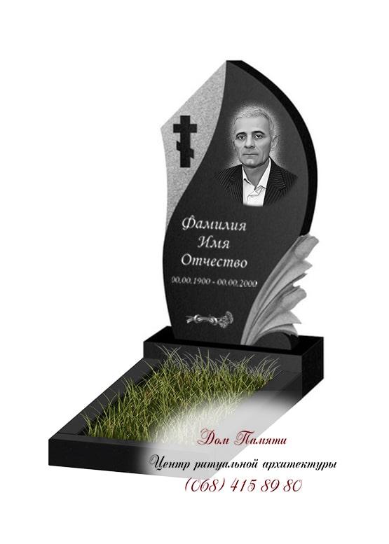 Вертикальная модель памятника из гранита - ВЕРТ395