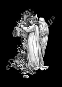 Ручная и машинная граверовка ангелов, Ангел модель - АНГ016
