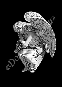 Ручная и машинная граверовка ангелов, Ангел модель - АНГ019