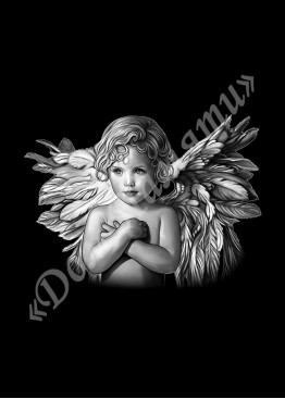 Ручная и машинная граверовка ангелов, Ангел модель - АНГ023