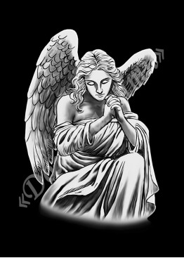 Ручная и машинная граверовка ангелов, Ангел модель - АНГ028