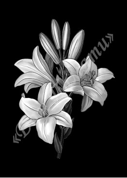 Ручная и машинная граверовка цветов, Цветы модель - ЦВТ016