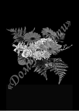 Ручная и машинная граверовка цветов, Цветы модель - ЦВТ019