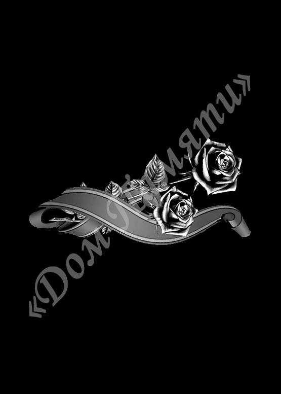 Ручная и машинная граверовка цветов на граните - ЦВТ022