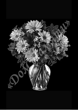 Ручная и машинная граверовка цветов, Цветы модель - ЦВТ024