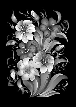 Ручная и машинная граверовка цветов, Цветы модель - ЦВТ025